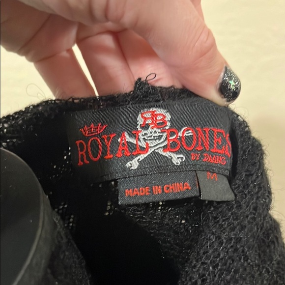 Tripp NYC Black Bomber Jacket with Lace Detailing - Picture 4 of 6